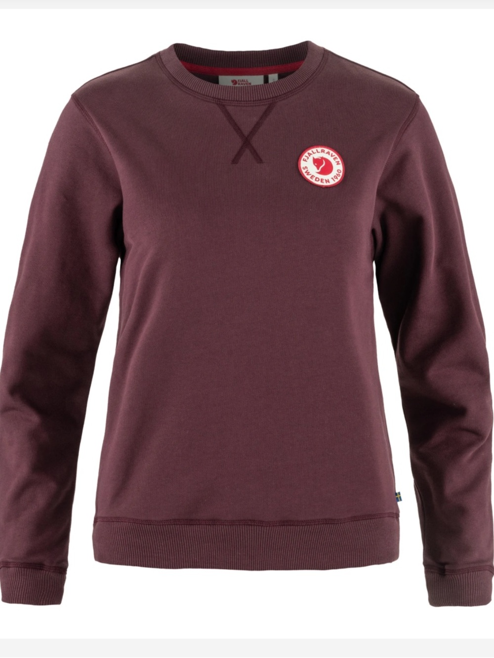 NEW🦊Fjallraven Women's 1960 Logo Badge Sweatshirt in Port $125